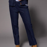 Emilia velours pantalon - Navy