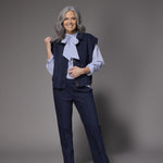Emilia velours pantalon - Navy