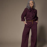 Len straight leg broek - Plume