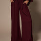 Polly wide leg broek - Burgundy