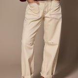 Jadie barrel jeans - Ecru