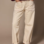 Jadie barrel jeans - Ecru