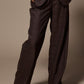 Oscare pantalon met hoge taille - Brown