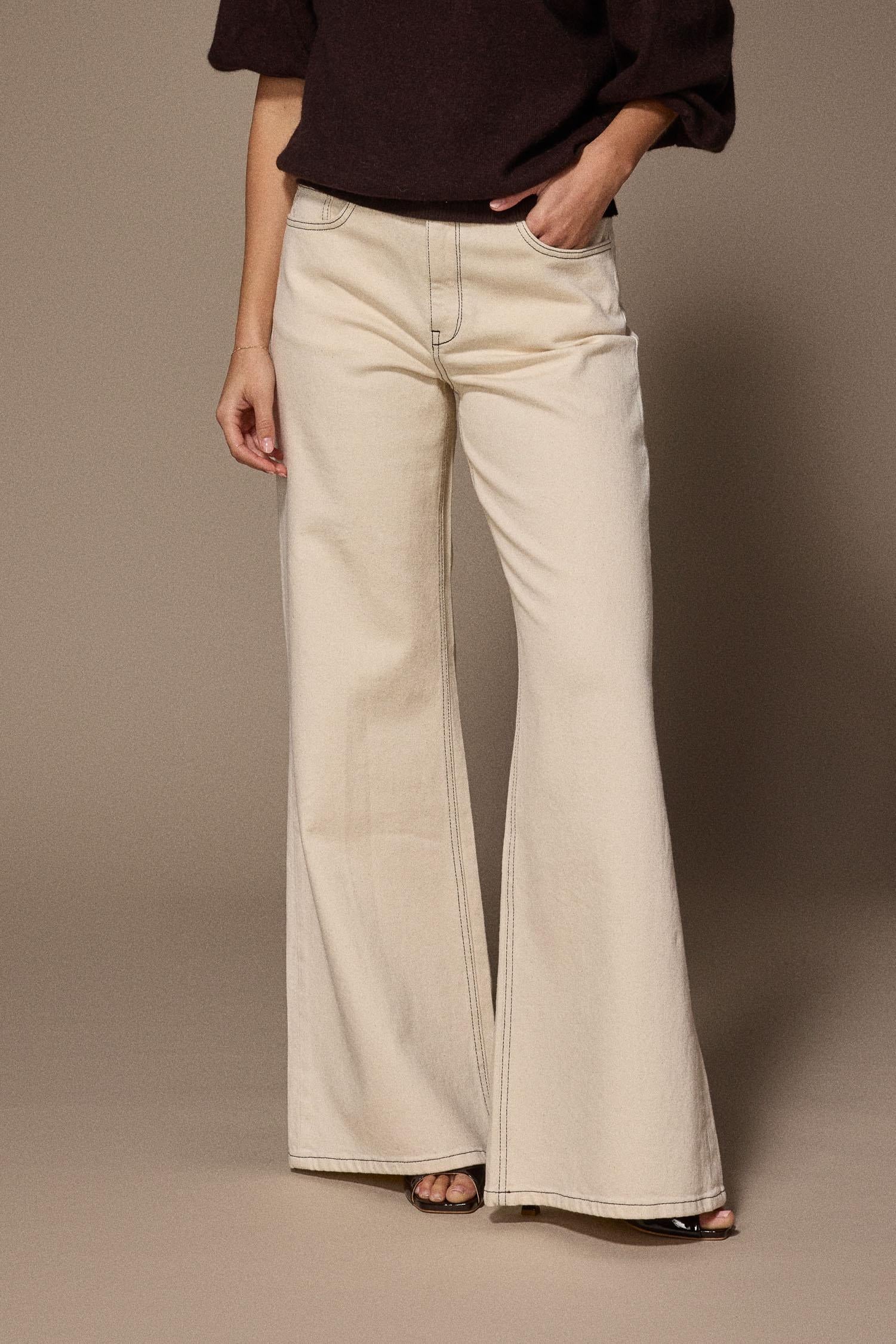 Jazz wide leg jeans - Ecru