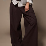 Javea wide leg pantalon - Brown