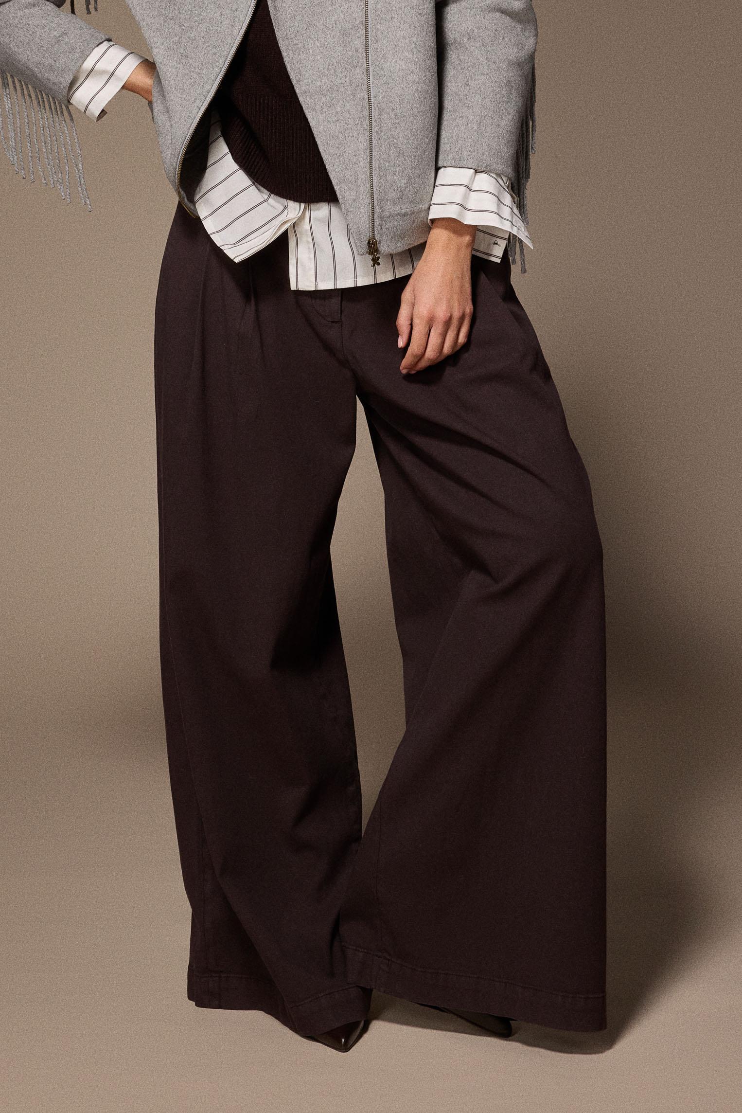 Javea wide leg pantalon - Brown
