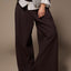 Javea wide leg pantalon - Brown