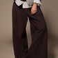 Javea wide leg pantalon - Brown