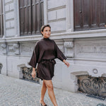 Gala omkeerbare mini jurk - Brown