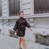 Gala omkeerbare mini jurk - Brown