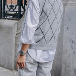 Isa debardeur met ruitpatroon - Grey