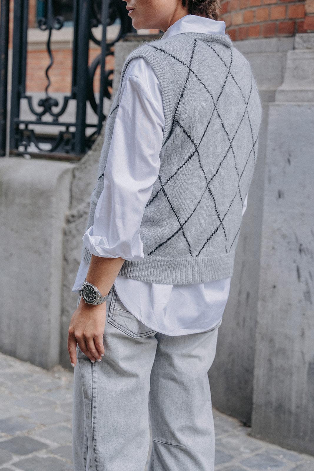 Isa debardeur met ruitpatroon - Grey