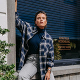 Levi flanellen blouse - Navy Checks