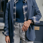 Levi flanellen blouse - Navy Checks