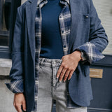 Levi flanellen blouse - Navy Checks
