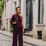 Seli one-shoulder top - Plume