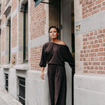 Meggy broek in stretch stof - Brown