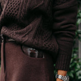 Lino minirok - Brown