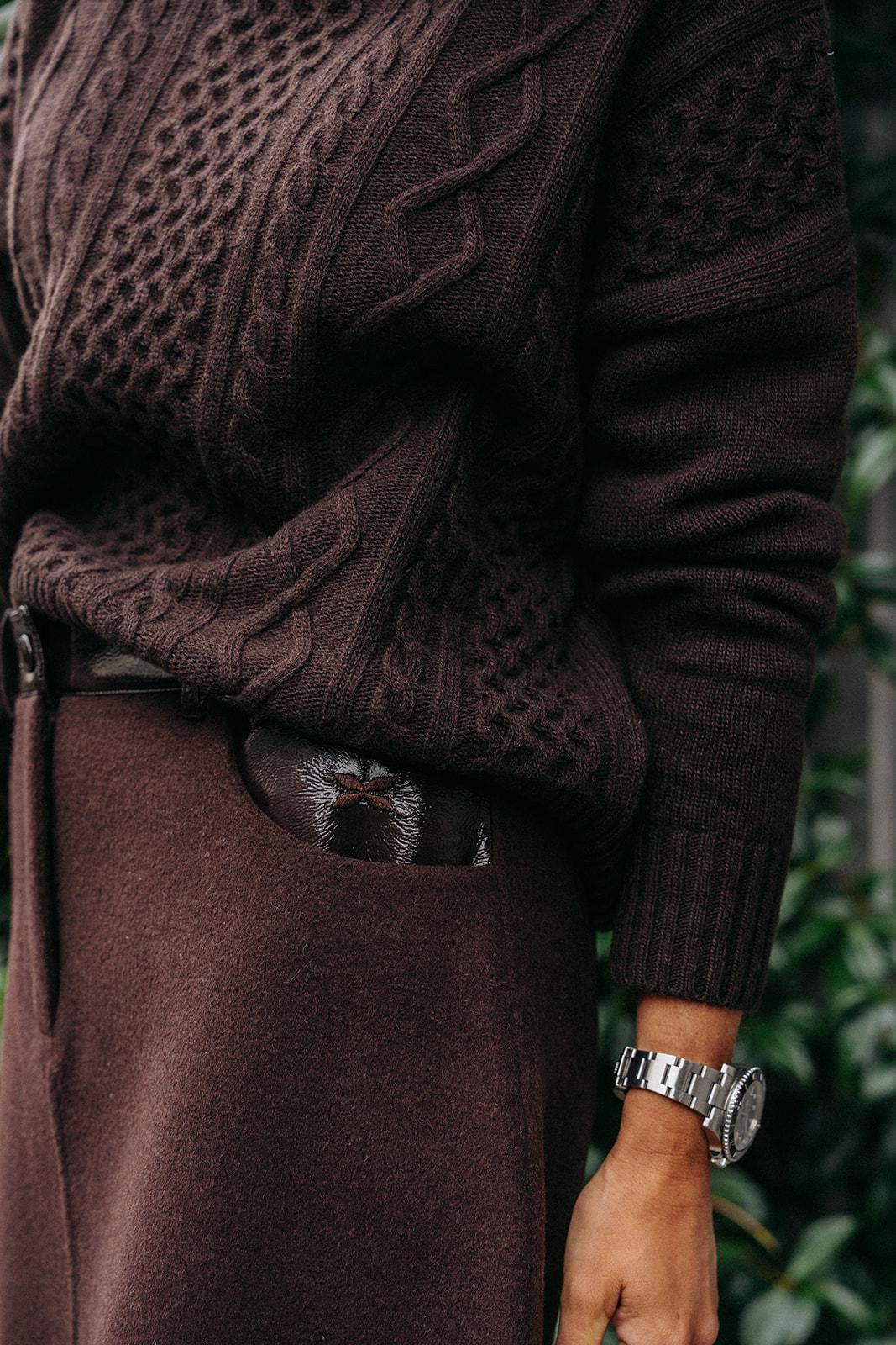 Lino minirok - Brown