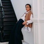 Anna gilet met franjes - Camel