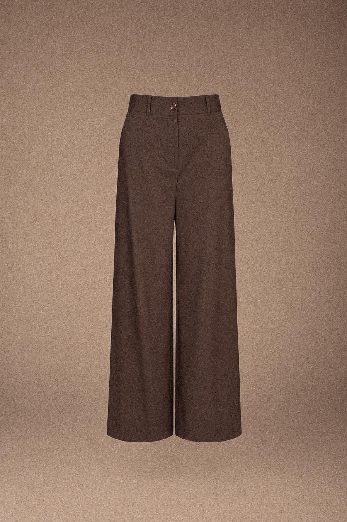 Len straight leg broek - Brown