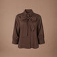 Sienna blouse met afneembare strik - Brown
