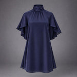 Felice dress met cape - Navy