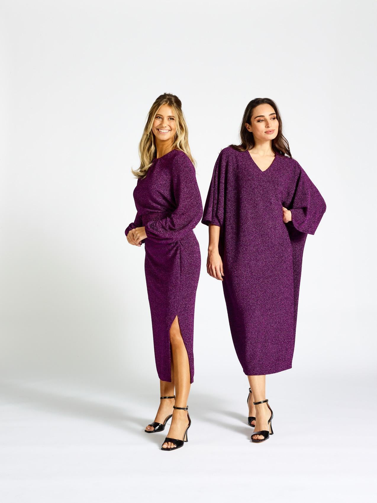 Lange rok met glitter - Violet