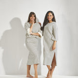 Comfy dress with stripes - Stripes navy