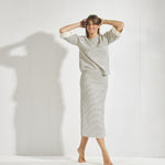 Comfy Skirt with stripes - Stripes navy