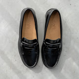 Moccasin in leder - Zwart