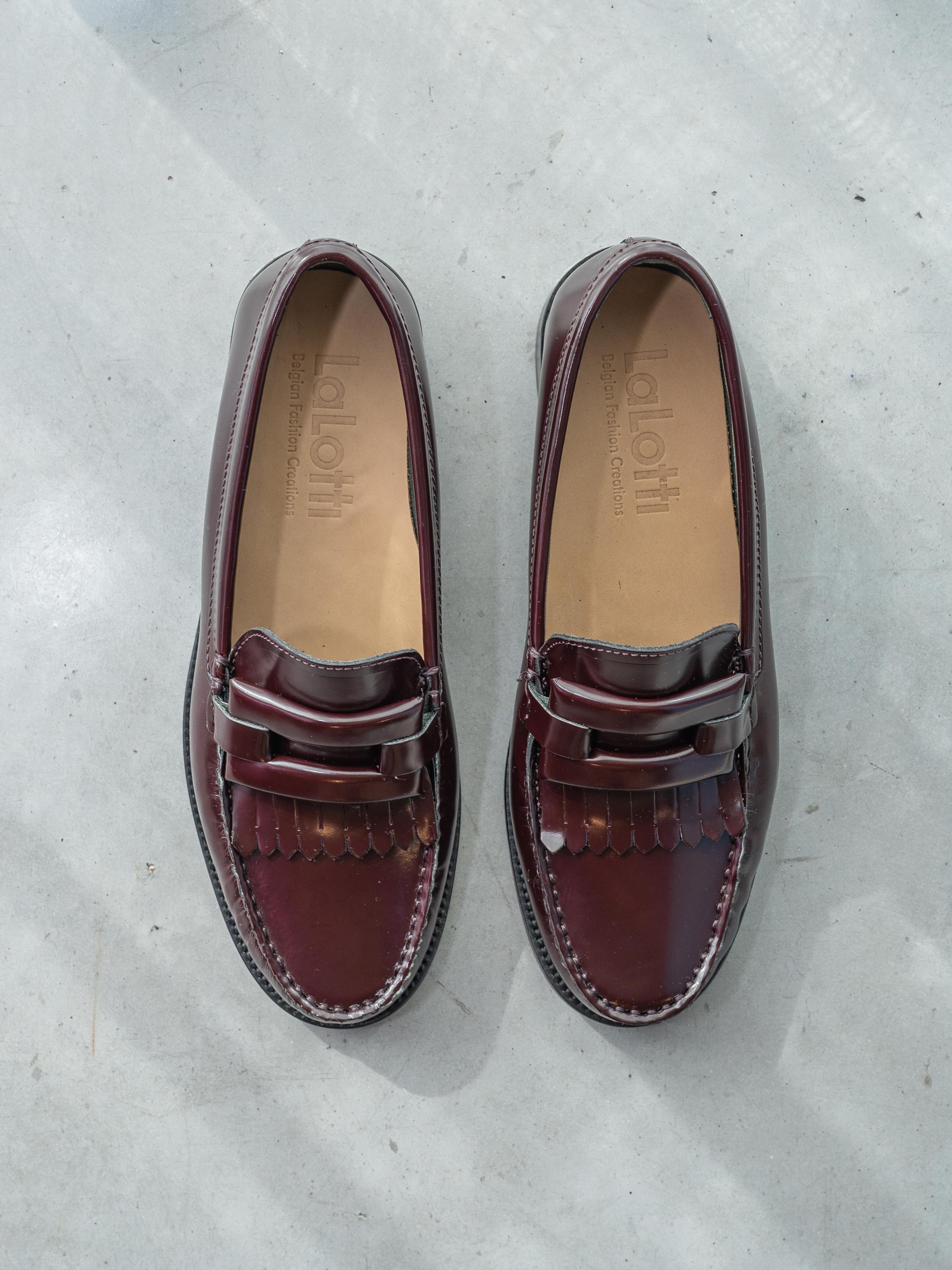 Moccasin in leder - Burgundy