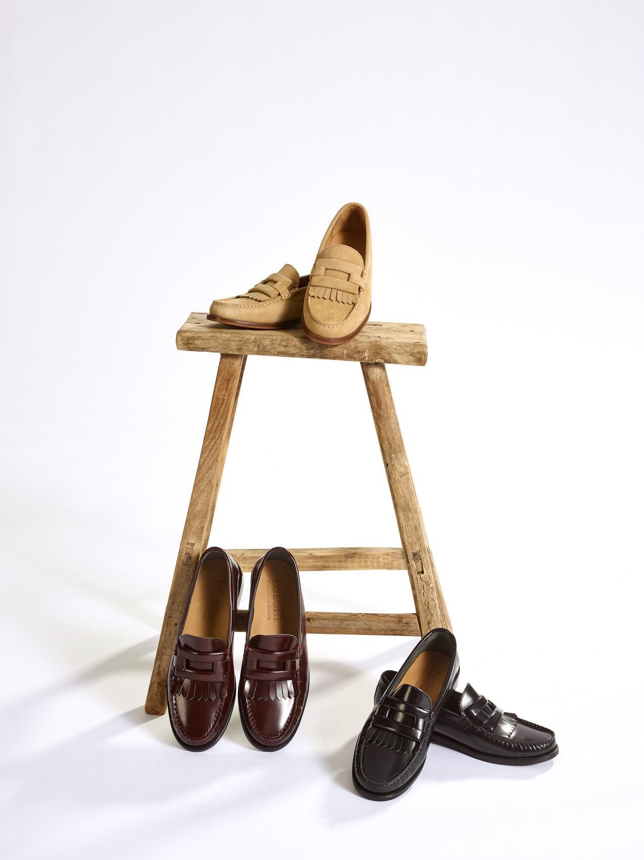 Moccasin in leder - Burgundy