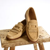 Moccasin in leder - Suede Camel