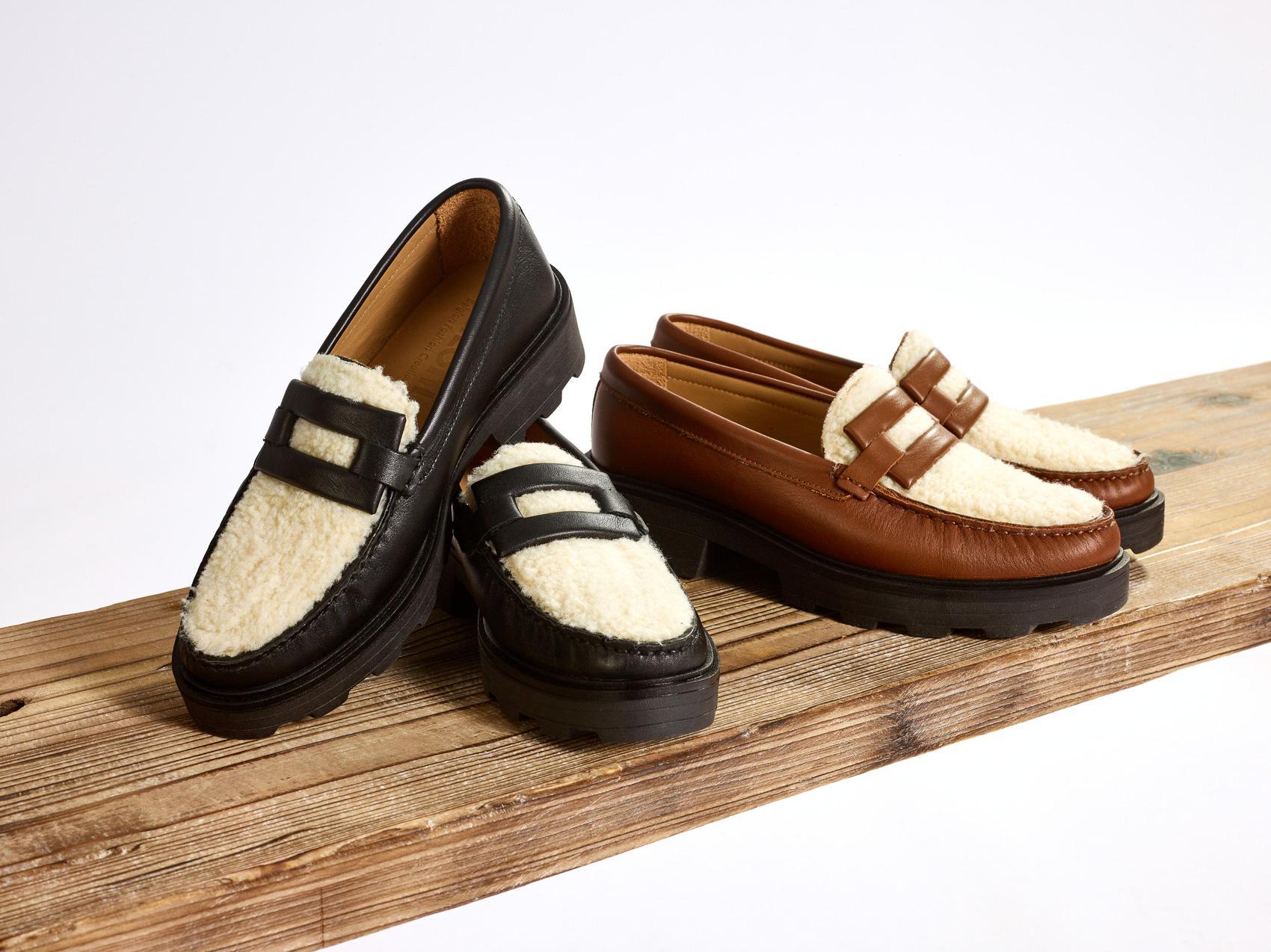 Matteo moccasin met teddy - Cognac