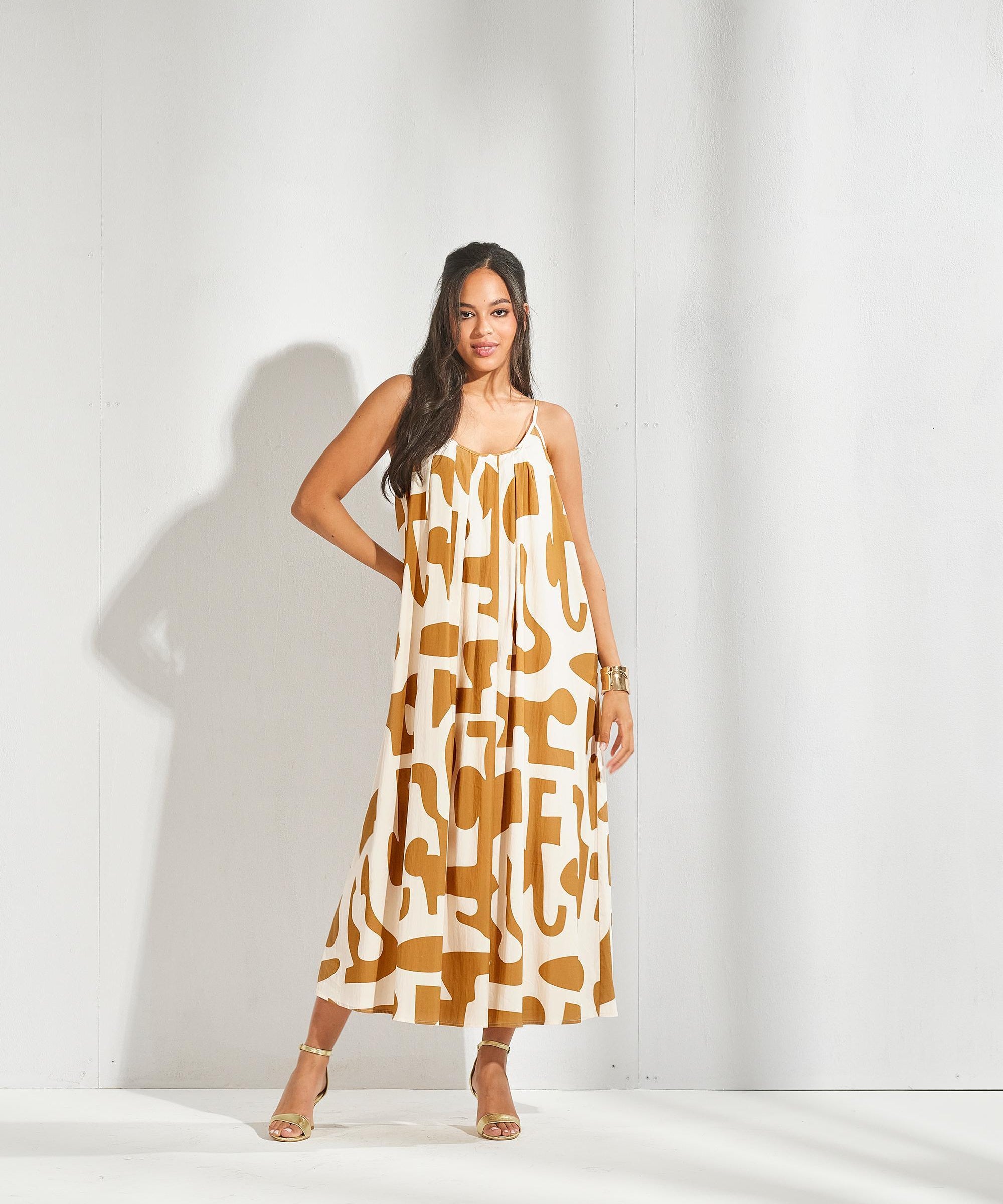 Bain soleil met print - Casablanca camel
