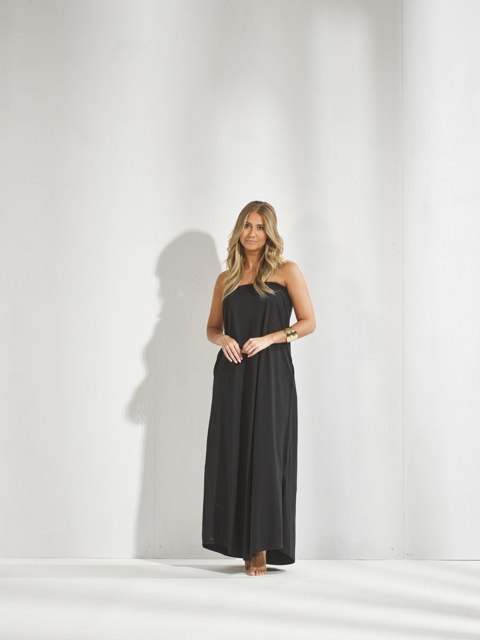 Strapless jurk - Zwart