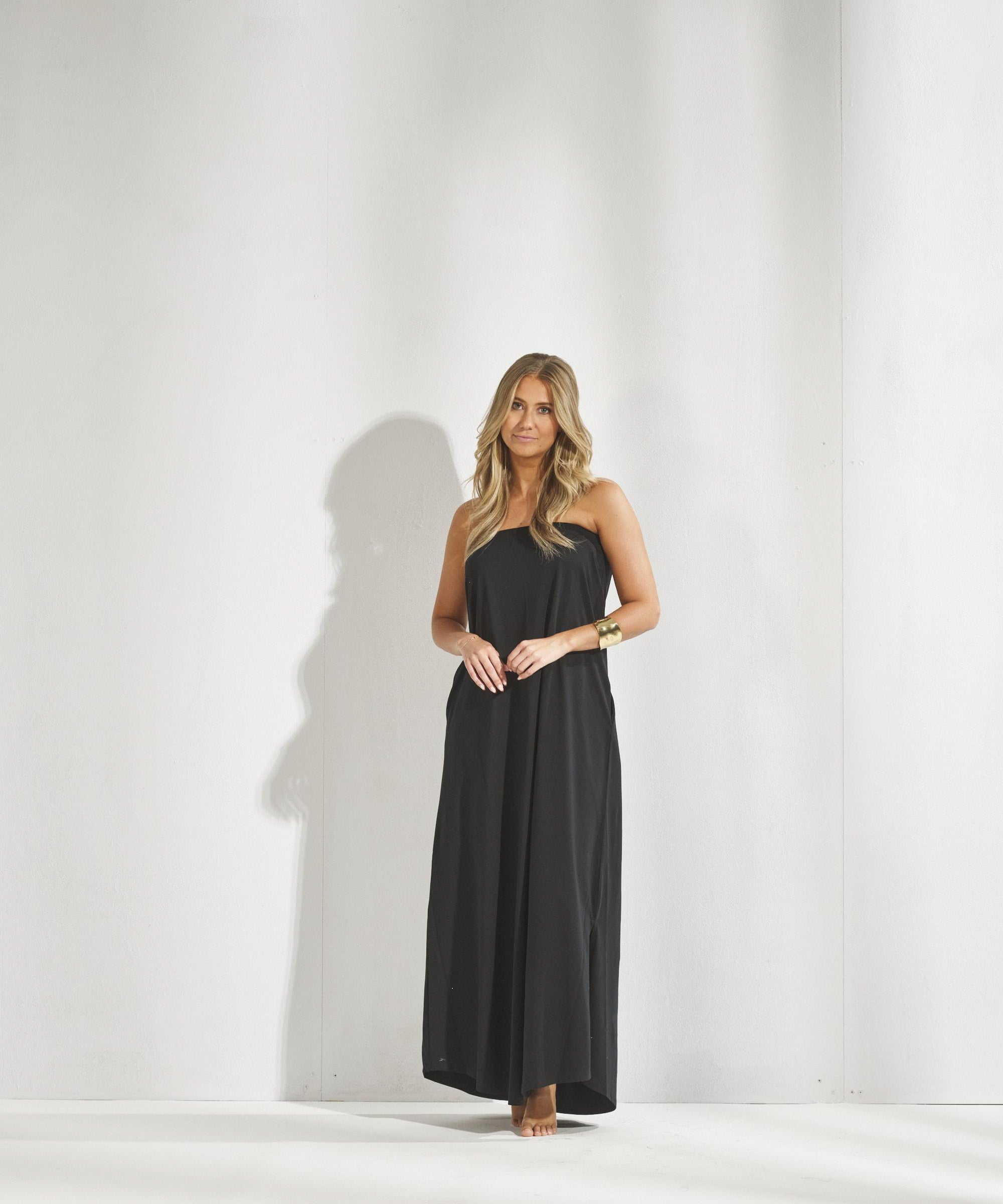 Strapless jurk - Zwart