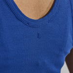 Rib tanktop - Bic blauw