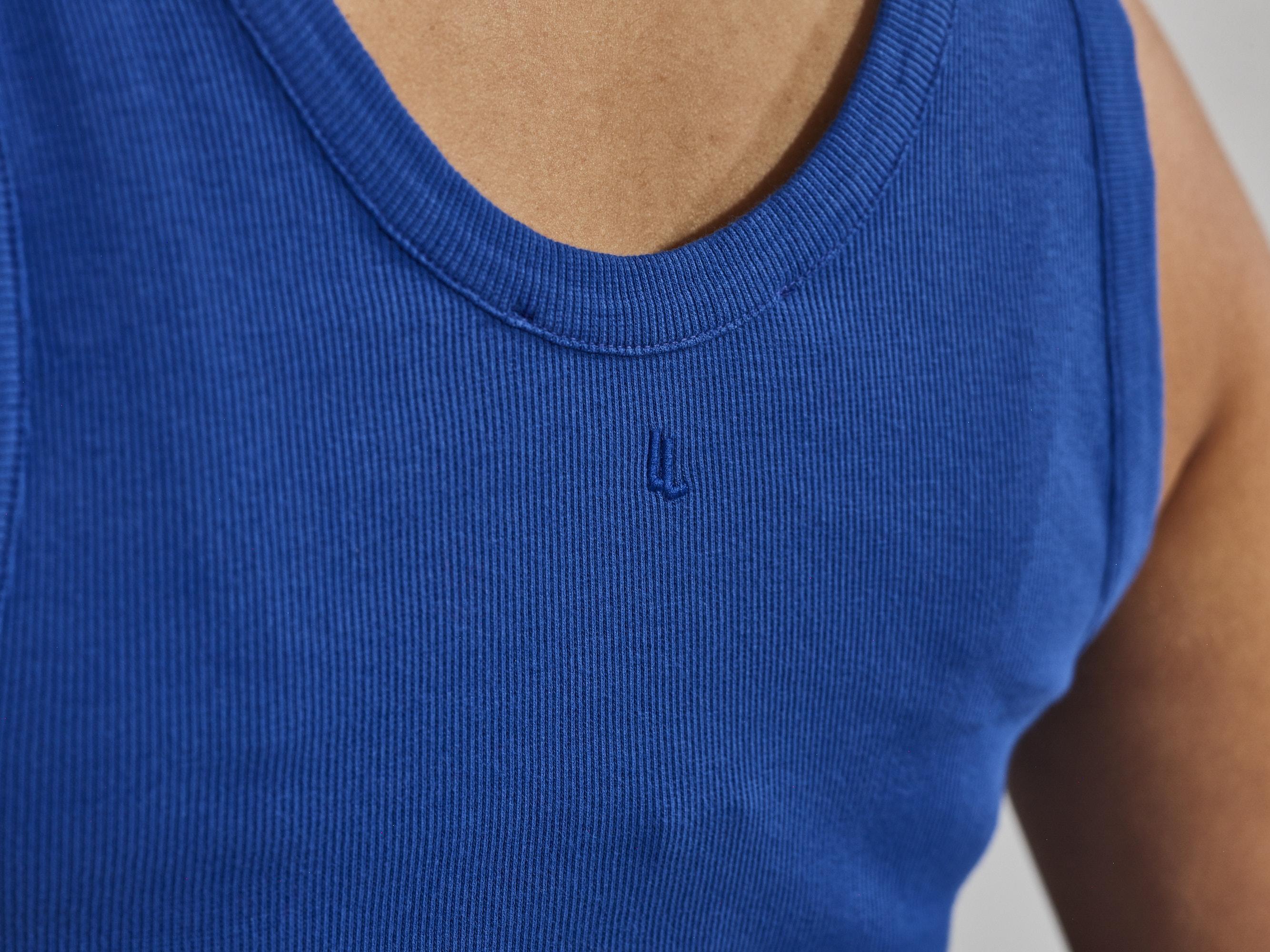 Rib tanktop - Bic blauw