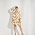 Korte katoenen jurk met print - Casablanca Camel