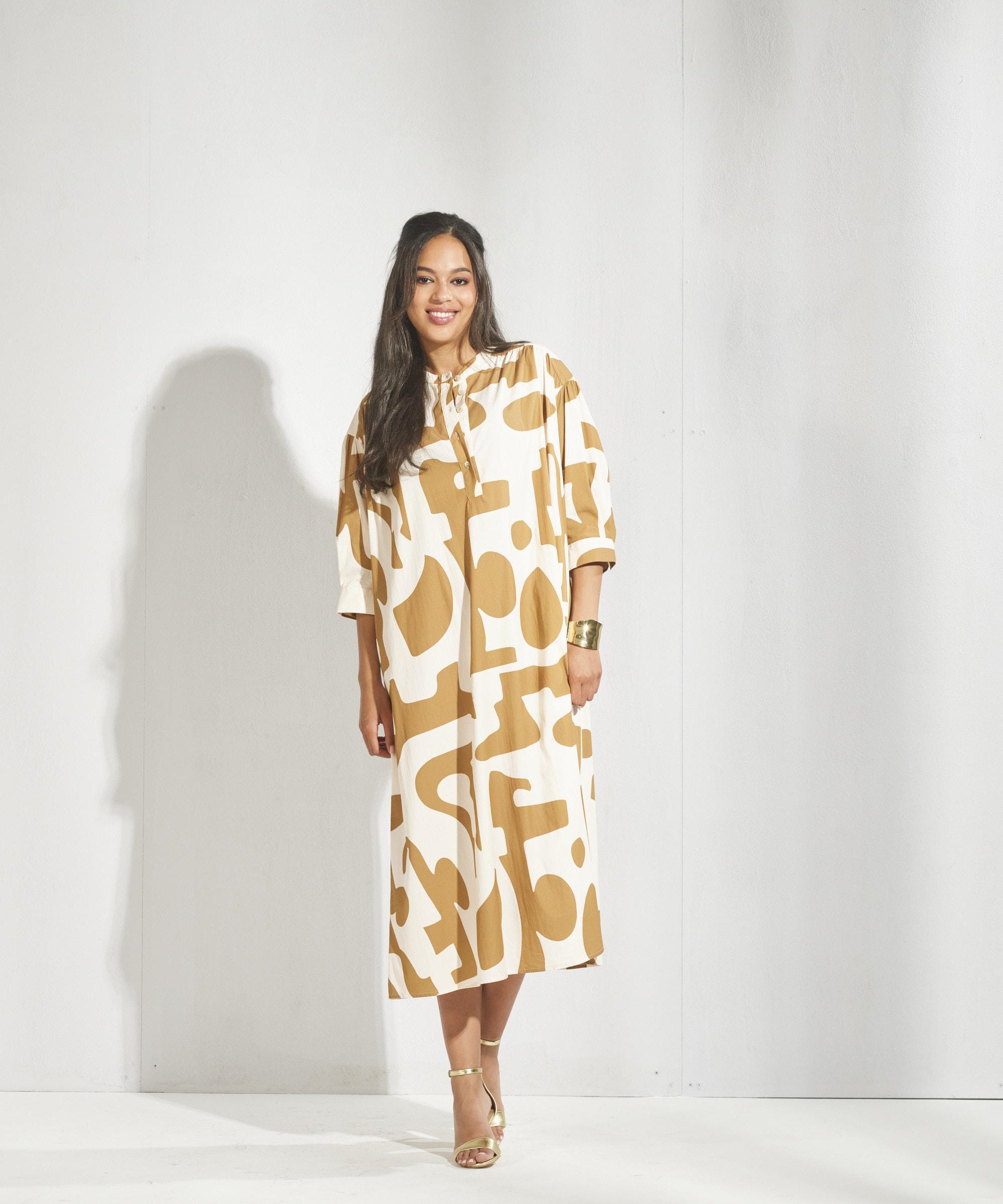 Lange katoenen jurk met print - Casablanca