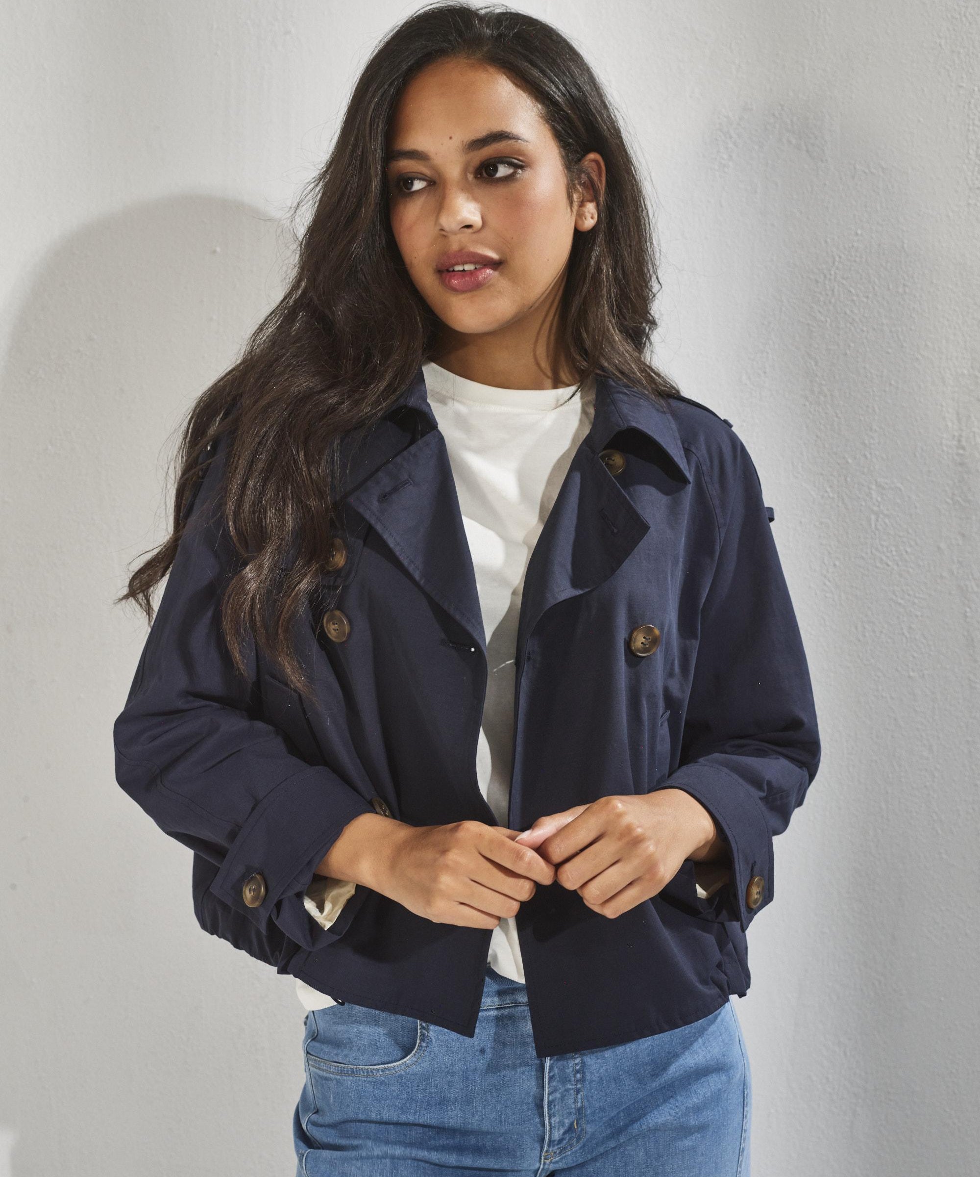 Korte trenchcoat - Navy