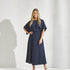 Soepel vallende lange jurk - Navy