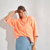 Sweater met driekwartsmouwen - Fluo oranje