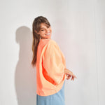 Sweater met driekwartsmouwen - Fluo oranje