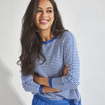 Pull met strepen - Blauw