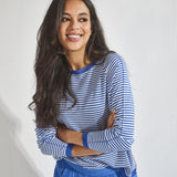 Pull met strepen - Blauw