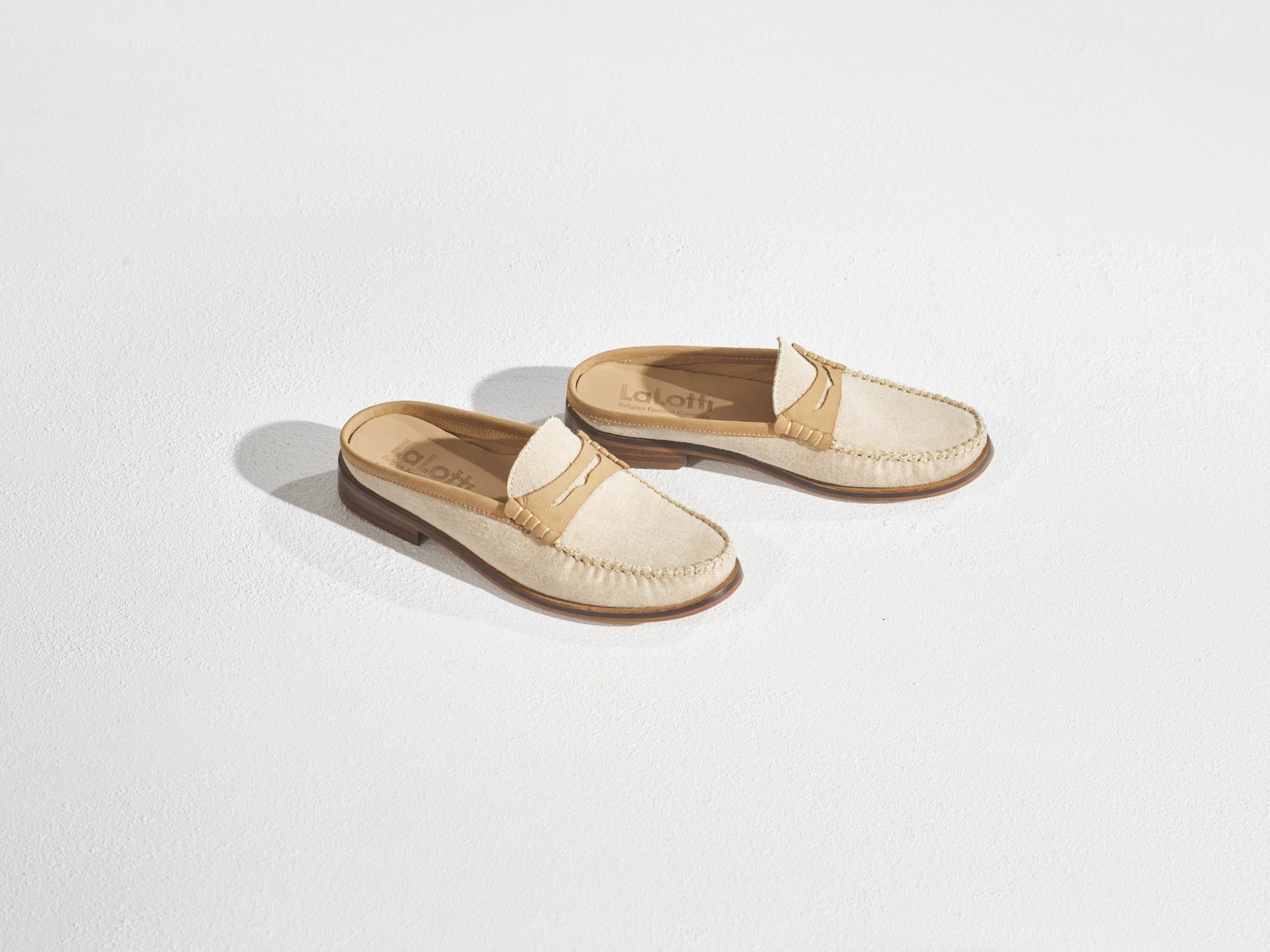 Slipper met kleurdetail - Sand