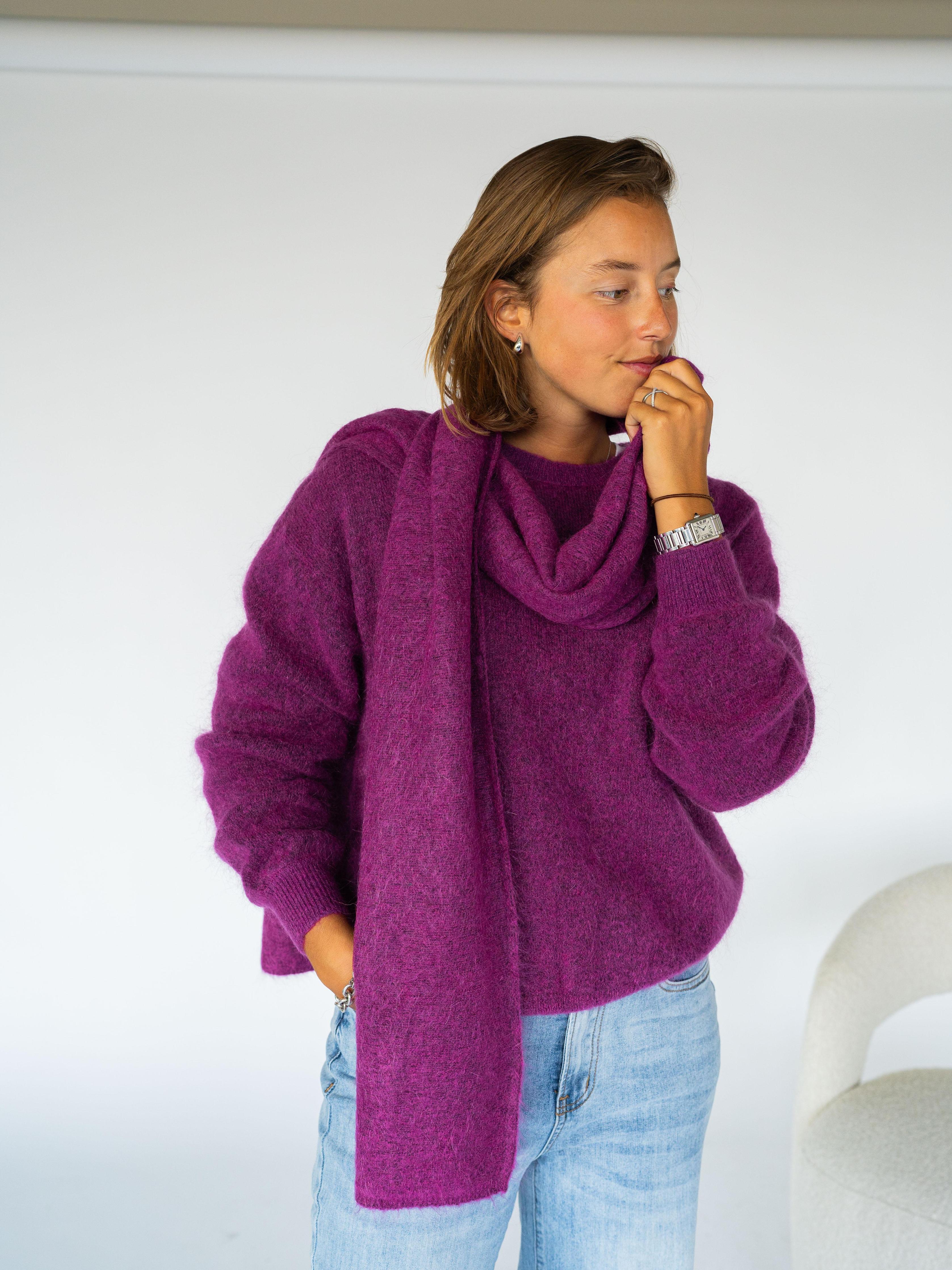 Sjaal in mohair - Violet